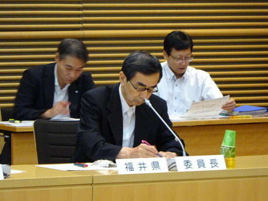 画像：西川原子力発電対策特別委員会委員長（福井県知事）